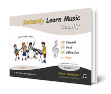 Load image into Gallery viewer, &lt;span&gt;Book 1. Music Notation&lt;/span&gt;Instantly Learn Music Visually &lt;span&gt;Let&#39;s Make Music&lt;/span&gt;